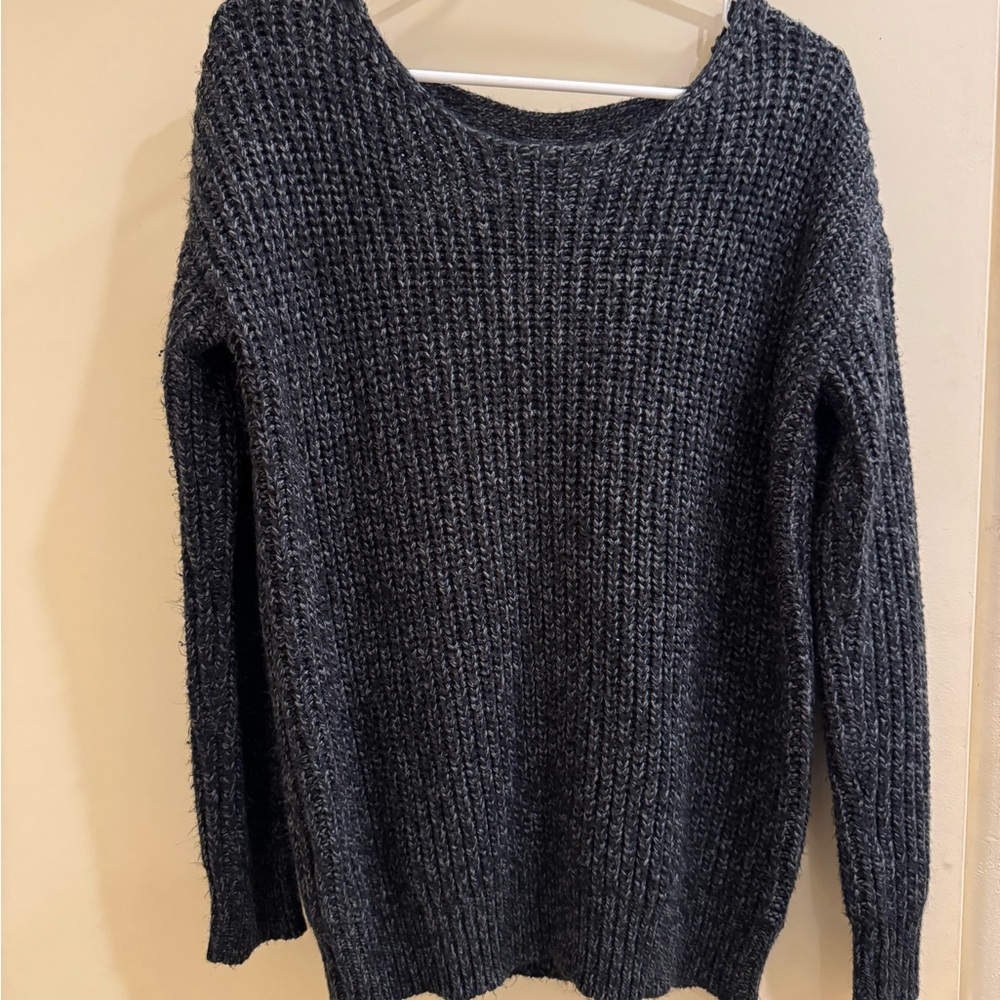 Sparkle & Fade Cozy Black Knit Sweater